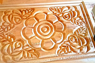 do cnc wood lathe turning, wood carving, furniture design and technical drawings