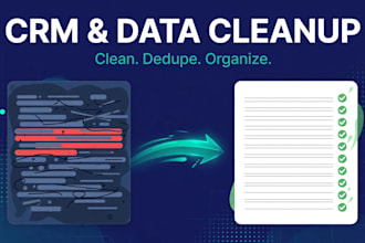 clean, dedupe, and organize your CRM or spreadsheet data