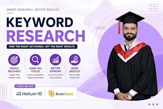 do amazon keyword research via helium 10 for listing and PPC