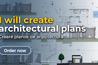 crearé planos de arquitectura  architecture plans