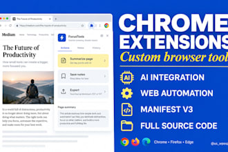 develop chrome extension, browser extension for chrome, firefox and edge