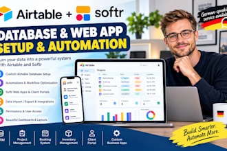 setup german airtable automation expert, setup airtable database, softr webapp