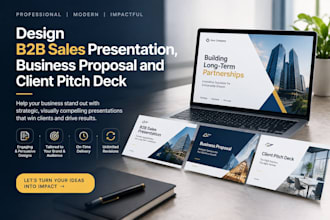 design b2b sales presentation business proposal and client pitch deck