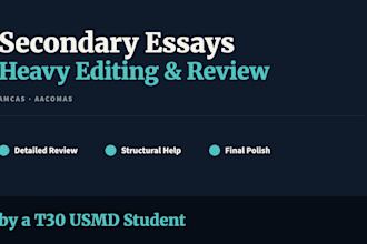 edit your medical school secondary applications