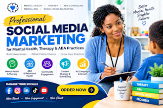 be your mental health, therapy aba counseling, mental aba social media marketing