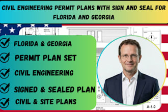 provide civil engineering permit plans with structural for florida and georgia