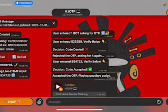 build you a custom telgram bot for calls