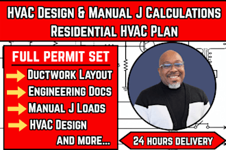 design hvac systems, engineer stamp and provide manual j calculations