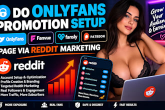 do onlyfans promotion setup fanvue ai fansly patreon page via reddit marketing