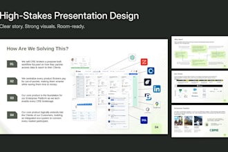 design your pitch deck or business presentation