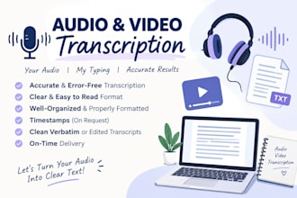 transcribe audio and video accurately