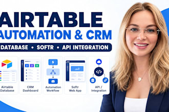 build or setup airtable database automation crm softr webapp and api integration