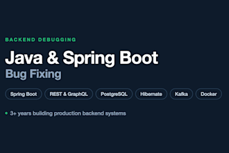 fix bugs and errors in your java spring boot backend