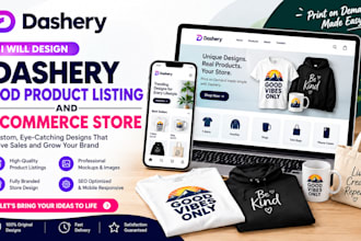 design dashery pod product listing and ecommerce store