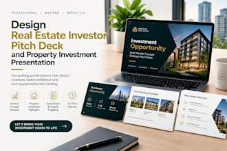 design real estate investor pitch deck and property investment presentation