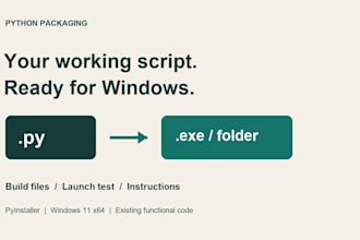 package your python script into a windows executable