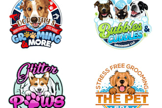 design modern grooming logo