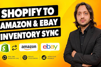 integrate shopify to amazon, walmart, ebay and sync inventory