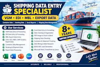 vgm data entry, container data and shipping data management