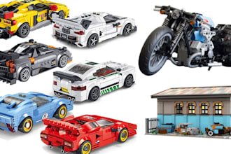 design custom 3d lego car, van, truck, bike and technic vehicle with instruction