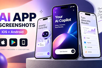 design ai app store screenshots for ios and android apps
