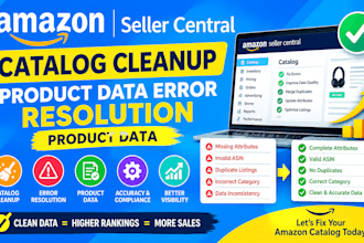 amazon seller central catalog cleanup product data error resolution product data