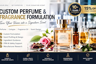 formulate custom perfume, fragrance oil, cologne and signature scents