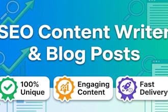 write enganing seo blog post and webs