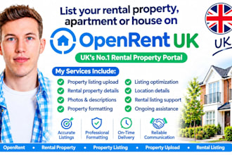 list your rental property, apartment or house on openrent UK