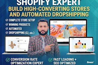 create a automated shopify dropshipping store