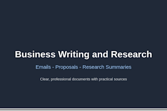 write business emails proposals and research reports