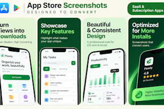 design aso screenshots for saas ios and android apps