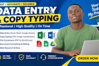 do data entry and copy typing