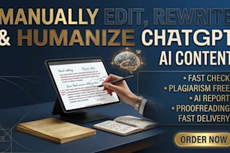 manually edit, rewrite, humanize chatgpt ai content and check plagiarism