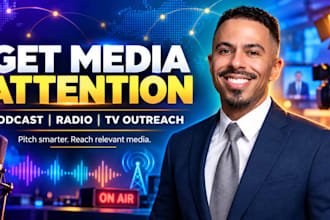 media outreach journalist contacts press release pitching podcast radio TV PR TV
