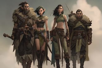 make dnd character party, fantasy character party, dnd party