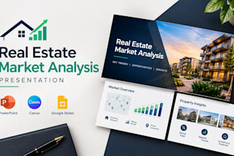 design real estate market analysis presentation, property powerpoint