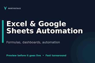 automate your excel or google sheets with formulas and dashboards