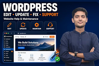update, edit and maintain your wordpress website