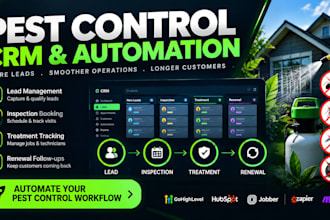 build pest control CRM and automate leads inspections treatments