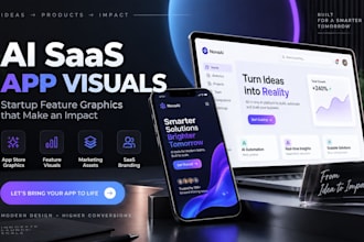 design ai startup saas app marketing feature graphics