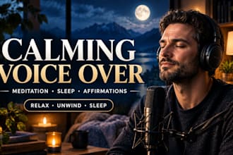 record guided mediation, affirmations, relaxing, hypnotherapy, sleep story music