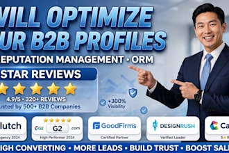 do clutch g2 goodfirms designrush capterra b2b ORM profiles online reputation