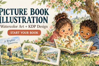 design childrens picture book illustrations and KDP book design