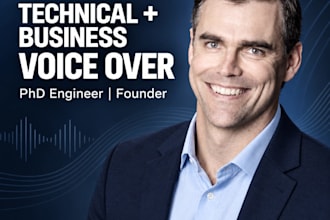 record a credible american english technical business voice over