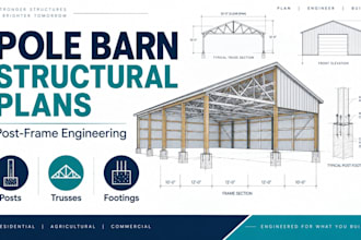 prepare post frame pole barn structural plans and calculations