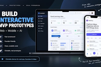design a clickable mvp prototype for your web app idea