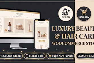 a luxury cosmetic and skincare ecommerce store in woocommerce