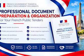 prepare your french government tender and public procurement documents