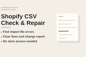 check and repair your shopify product CSV